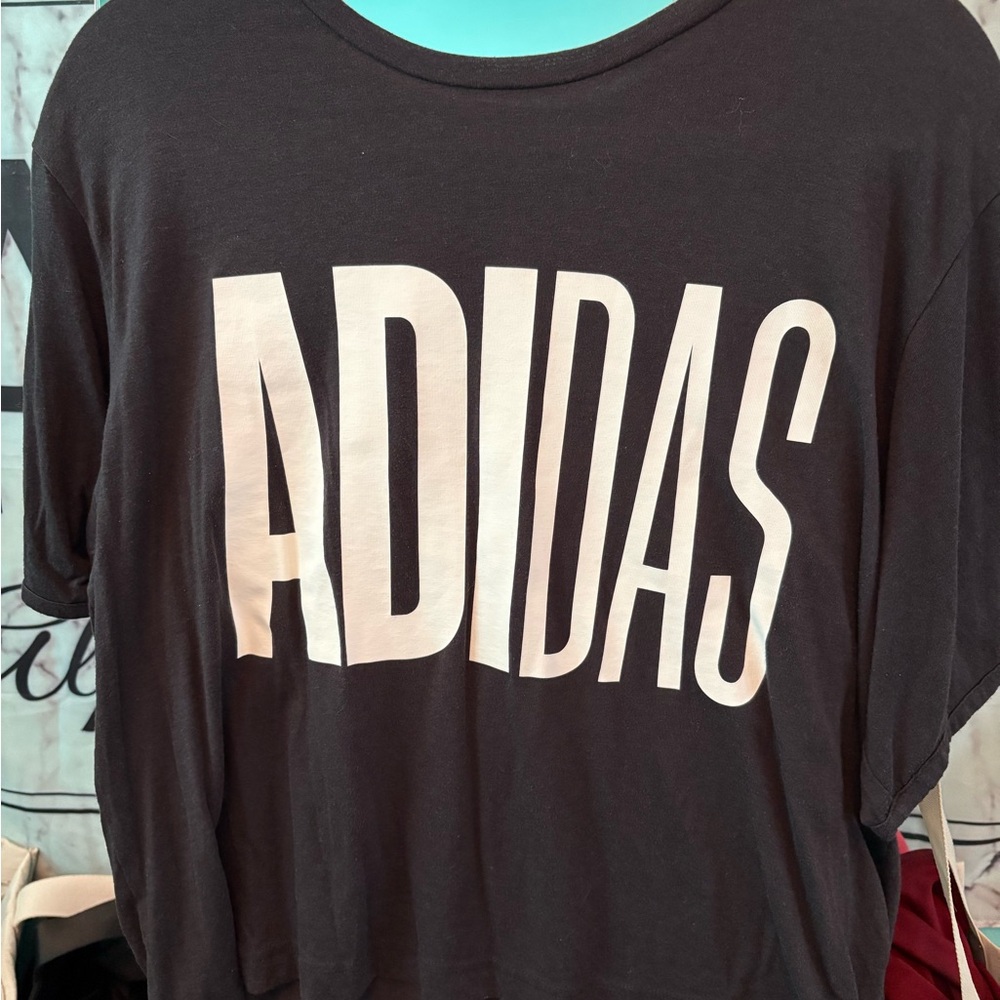 Adidas Dark Shirt with White Accents